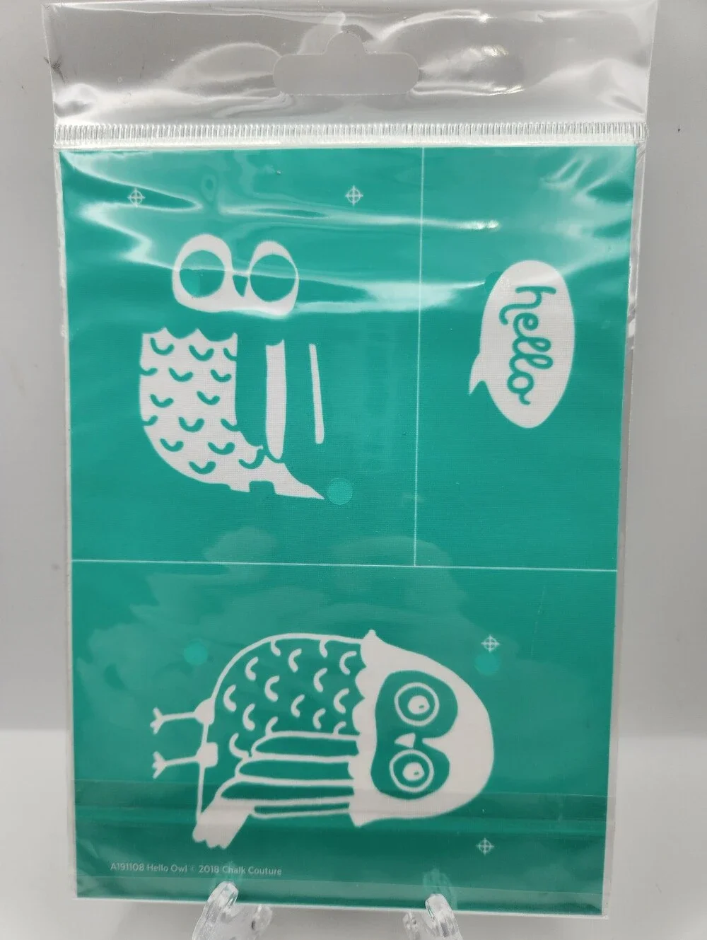 Chalk Couture Transfer Hello Owl 5x7 New